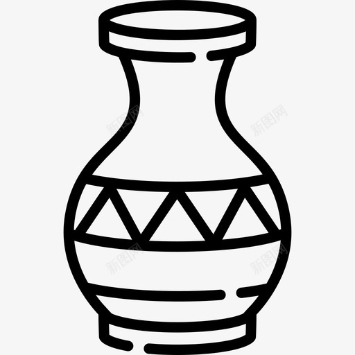 花瓶非洲3直线型图标svg_新图网 https://ixintu.com 直线型 花瓶 非洲3