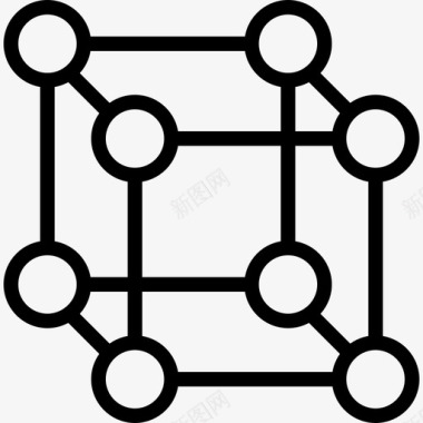 立方体科学35直线图标图标