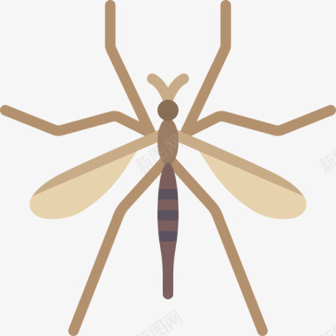 蚊子昆虫3扁平图标图标