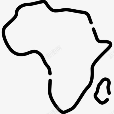 非洲非洲3直线型图标图标