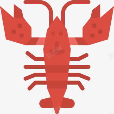 龙虾食物94平淡图标图标