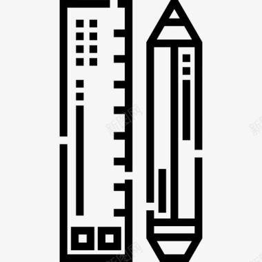 铅笔工程16直线图标图标