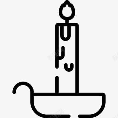 蜡烛中世纪20直纹图标图标
