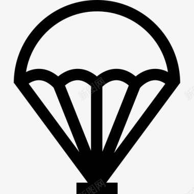 降落伞军用2直线型图标图标