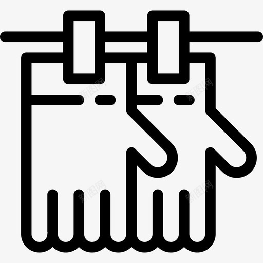 清洁手套30线状图标svg_新图网 https://ixintu.com 清洁手套30 线状