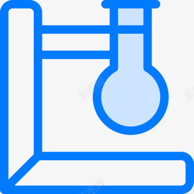 烧瓶科学53蓝色图标图标