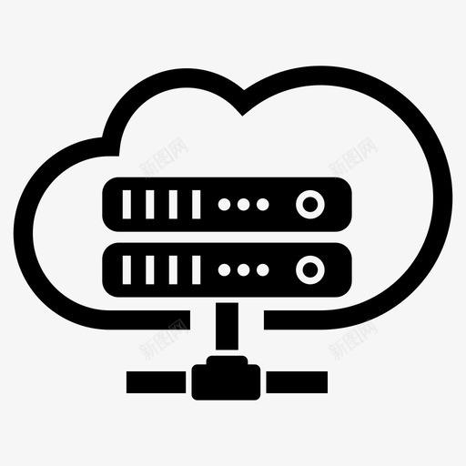 云服务器数据库托管图标svg_新图网 https://ixintu.com 云服务器 存储 托管 数据库 计算3