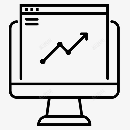 分析计算机开发图标svg_新图网 https://ixintu.com 分析 开发 成长 统计 网站 网页开发线艺术 计算机