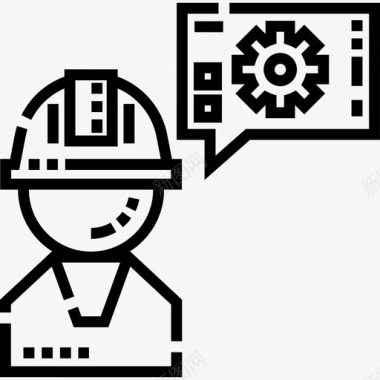 工程师工程16线性图标图标
