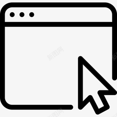 浏览器windows和应用程序2线性图标图标