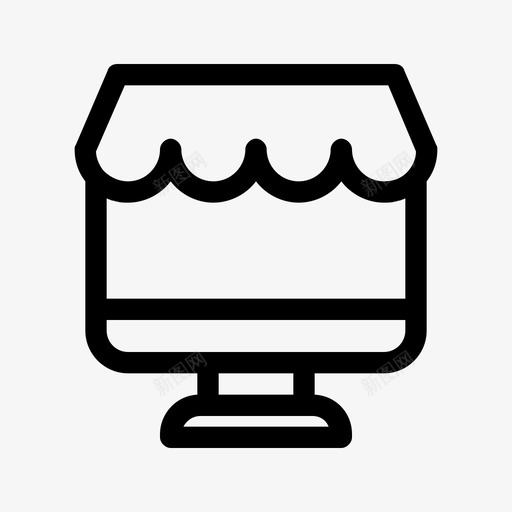 网上商店黑色星期五开店图标svg_新图网 https://ixintu.com 开店 网上商店 购物 黑色星期五 黑色星期五大纲