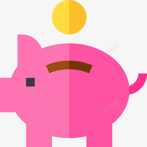 小猪存钱罐保险7号平的图标svg_新图网 https://ixintu.com 保险7号 小猪存钱罐 平的
