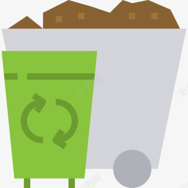 垃圾制造业9扁平图标图标