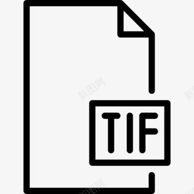 Tif文件和文件夹2线性图标图标
