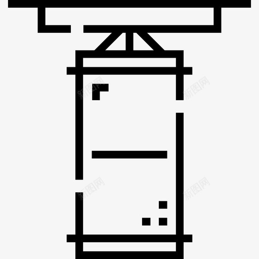 冲孔袋健身62直线型图标svg_新图网 https://ixintu.com 健身62 冲孔袋 直线型