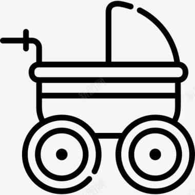 婴儿推车玩具18线性图标图标