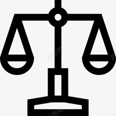 平衡法律与正义2线性图标图标