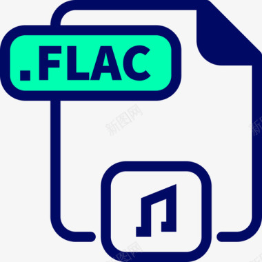 Flac24号文件绿影图标图标