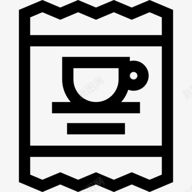 咖啡32号咖啡厅直线型图标图标