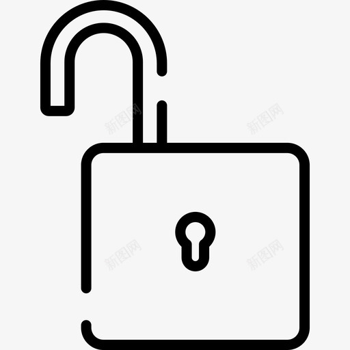 解锁安全29线性图标svg_新图网 https://ixintu.com 安全29 线性 解锁