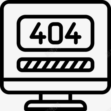 404错误技术支持21线性图标图标