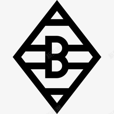 BorusiaMonchengladbach足球盾牌3直线型图标图标