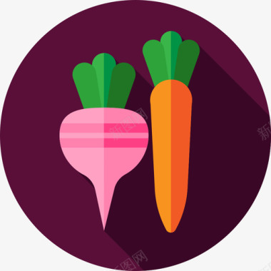 蔬菜农业24平坦图标图标