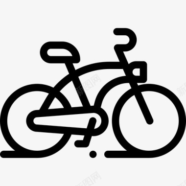 自行车13号自行车直线型图标图标
