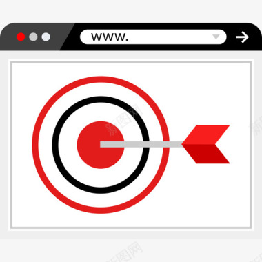 目标互联网搜索引擎优化营销平面图标图标