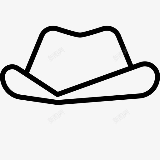 牛仔帽配件服装图标svg_新图网 https://ixintu.com 时尚 服装 牛仔帽 轮廓帽 配件