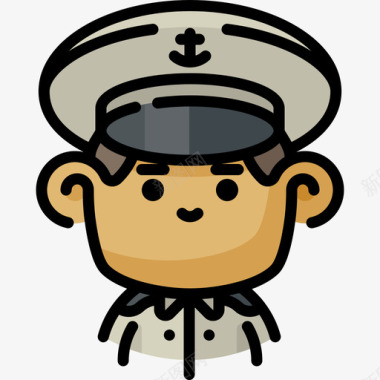 船长航海2号线性颜色图标图标