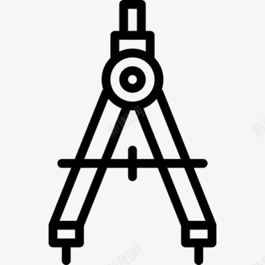 罗盘50直线图标图标
