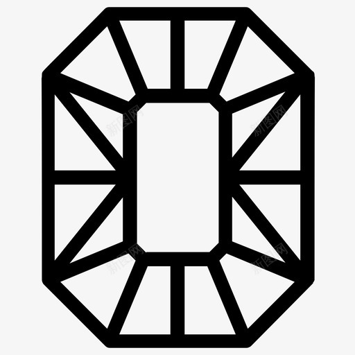 钻石水晶宝石图标svg_新图网 https://ixintu.com 宝石 水晶 石头 钻石 钻石线图标