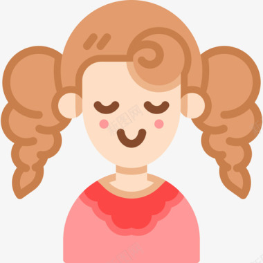 女孩阿凡达21扁平图标图标