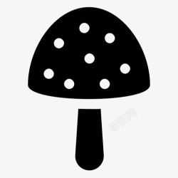 毒菌蘑菇菌类有机食品图标高清图片