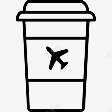 咖啡杯假期2直线型图标图标
