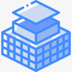 箱子和货车标志包装和运输用蓝色箱子图标高清图片