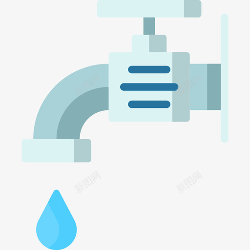 水龙头生态99扁平图标svg_新图网 https://ixintu.com 扁平 水龙头 生态99