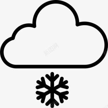 下雪113号天气线性图标图标