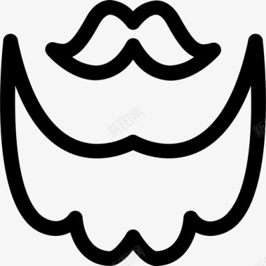 胡子时髦8直线型图标图标