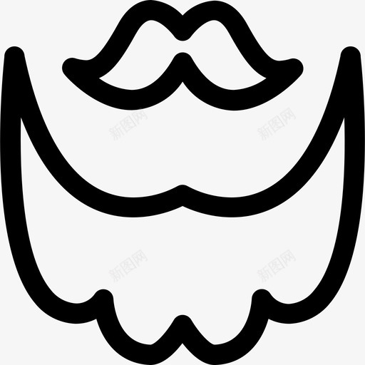 胡子时髦8直线型图标svg_新图网 https://ixintu.com 时髦8 直线型 胡子