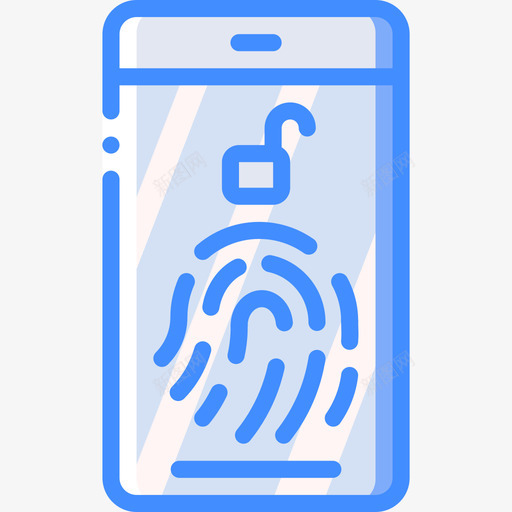 智能手机数据安全9蓝色图标svg_新图网 https://ixintu.com 数据安全9 智能手机 蓝色