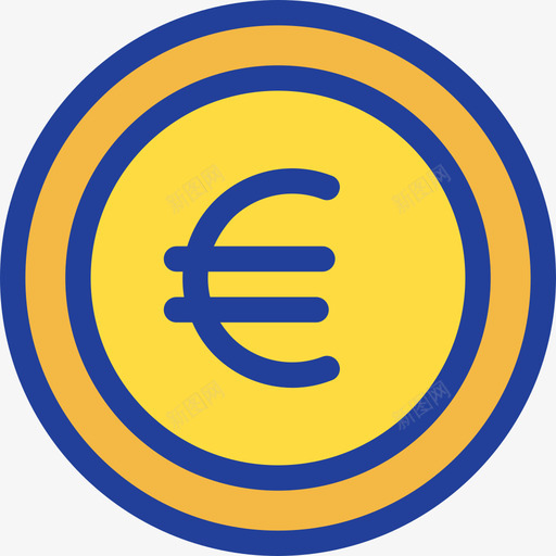 欧元银行和金融15线性颜色图标svg_新图网 https://ixintu.com 欧元 线性颜色 银行和金融15