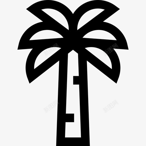 棕榈树夏威夷6线状图标svg_新图网 https://ixintu.com 夏威夷6 棕榈树 线状