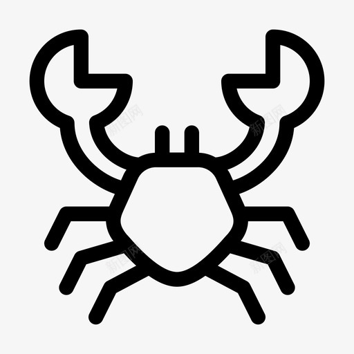螃蟹甲壳类动物海洋图标svg_新图网 https://ixintu.com 海洋 海鲜 甲壳类动物 螃蟹 贝类