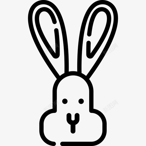野兔冬季自然13直系图标svg_新图网 https://ixintu.com 冬季自然13 直系 野兔