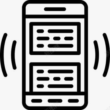 智能手机用户界面mobile3线性图标图标