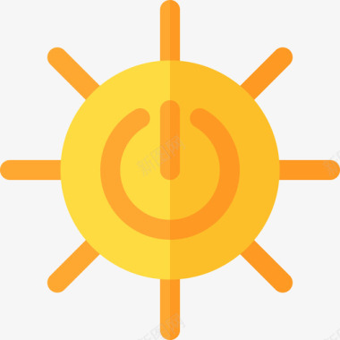 太阳能生态102平坦图标图标
