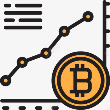 分析比特币35线性颜色图标图标