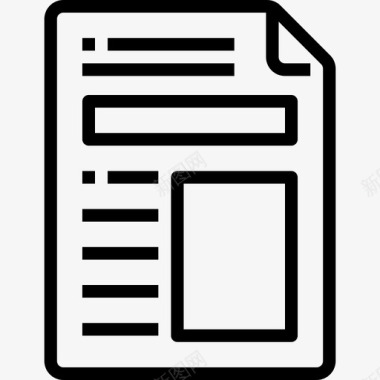 文件文件和文档集9线性图标图标